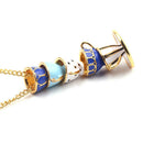 Woman Long Sweater Chain Tea Cup Pendant Necklace Enamel Charm Jewelry Gif%!