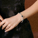 Fashion Charm Women Ocean Heart Blue Crystal Rhinestone Bangle Bracelet K4Y Q2A8