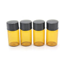 4Pcs 2ml sample size Amber Glass Essential Oil Bottle Function