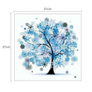 5D DIY Diamond Painting Happiness Tree Cross Stitch Embroidery (Blue)