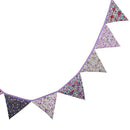 12 Flags 3.2m Purple Flower Bunting Holiday Party Decor Pennant Flag Banner