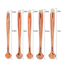 10pcs Professional Rose Red Shell Makeup Brushes White Hair Cosmetic Tool