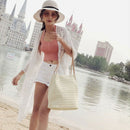 Straw bag Casual Handbag Summer Holiday Shoulder Bag Ladies Weaving Bucket