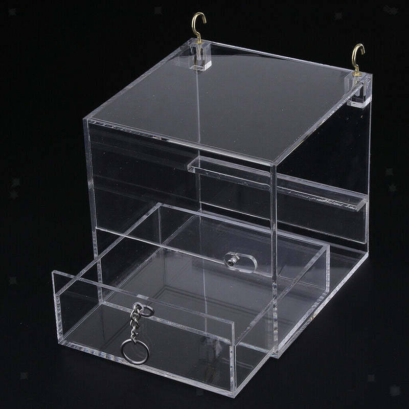 Pet Feeder Food Water Feeding Box For Small Medium Large Birds S