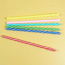 10X Colorful Reusable Hard Plastic Stripe Drinking Straw Clean Wedding Party