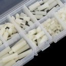 180PCS M3 Nylon White Hex M-F Spacers/ Screws/ Nuts Assorted Kit, Standoff, G7Y2