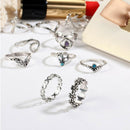 10 Pieces Gothic Punk Ring, Stack Above Midi Finger Band Ring , Joint Mid Ring