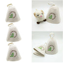3x 100% Pure Wool Felt Sauna Hat Banya Cap