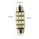 1X 6000K White 41MM Festoon Dome Map Interior LED Light X9H3 Bulb Y1G0