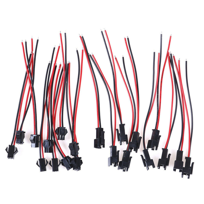 10pairs/Set 2Pin 10cm Connector Plug Wire Cable 10 Female+10   TU T Gw
