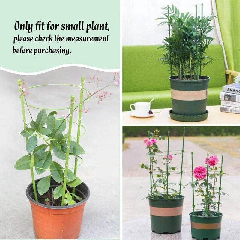2 Pack Plant Support Cage Metal Rust Resistant Garden Plant Support Ring Pl