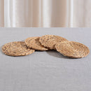 2pc Natural Water Hyacinth Weave Placemat Round Braided Rattan Tablemats Pl