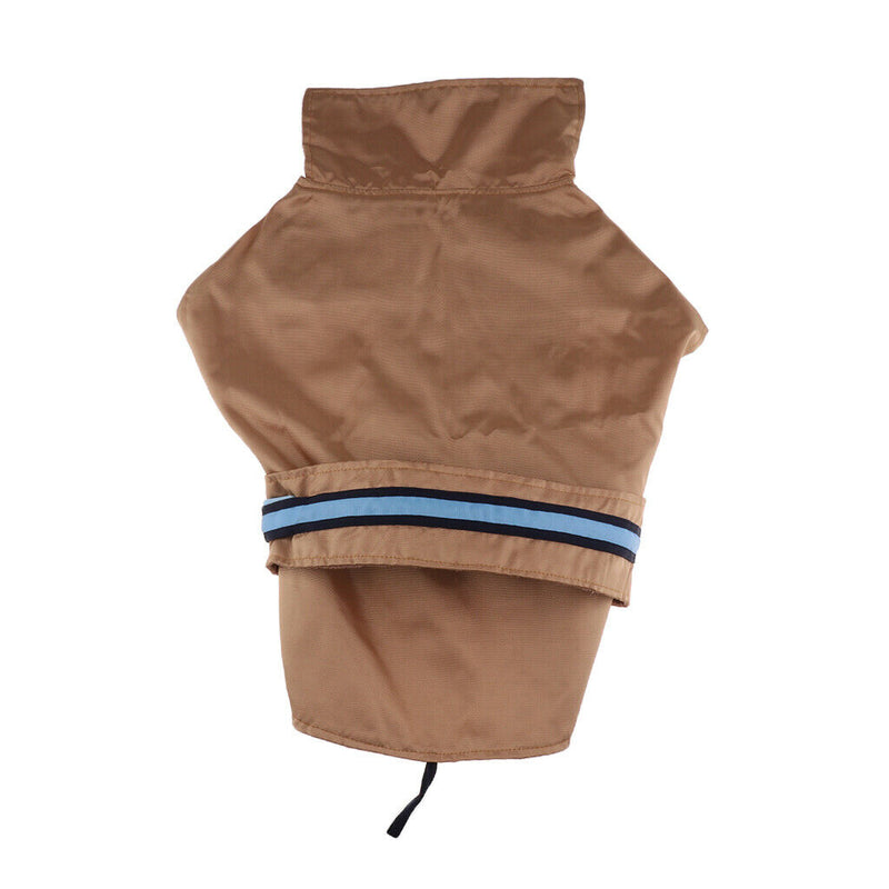 Pet Dog Waterproof Clothes with LED Luminous Strip Reflective Coat Coffee XL