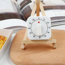 2Pcs Kitchen Timer Small Square Cooking Mechanical Alarm 60 Minutes Reminder Set