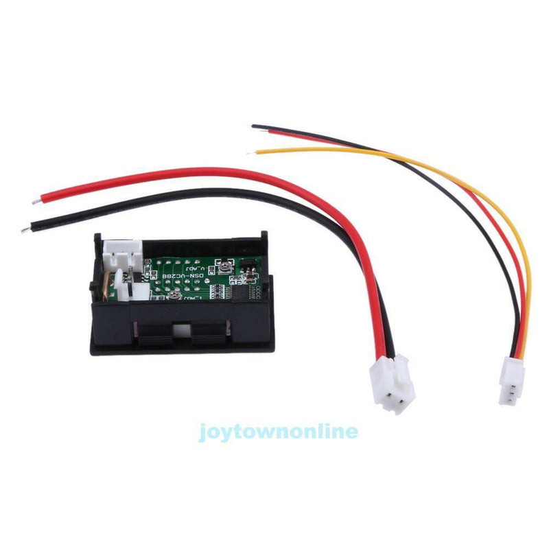 0.28" DC 100V 10A Voltmeter Ammeter Dual Color 3-digits Display Volt Amp Meter
