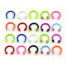 20Pcs/Set Curved Barbell Acrylic Nose Rings Hoop Jewelry Cartilage Piercing OZ