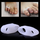 Pair Silicone Gel Little Toe Valgus Separator Straightener Protector Pain Relief