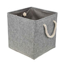 Foldable Cotton Linen Square Storage Basket Clothes Toys Sundries Container
