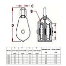 2x Rope Suspended Lifting Wheel M20
