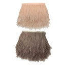 2 Yd Ostrich Feathers Trims Fringe W Satin Ribbon Tape for Sewing Dress 4-6"