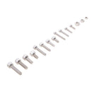 440pcs M3 M4 M5 Stainless Steel Hex Socket Head Cap Screws Nut Kit+Box