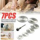 7pcs Circular Saw Mandrel Cutting Cutter Disc Blade Drill For Rotary Tools