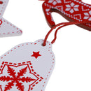 12Pcs Wooden Christmas Pendants Ornaments for Xmas Tree Hanging Decorat yxTEUS