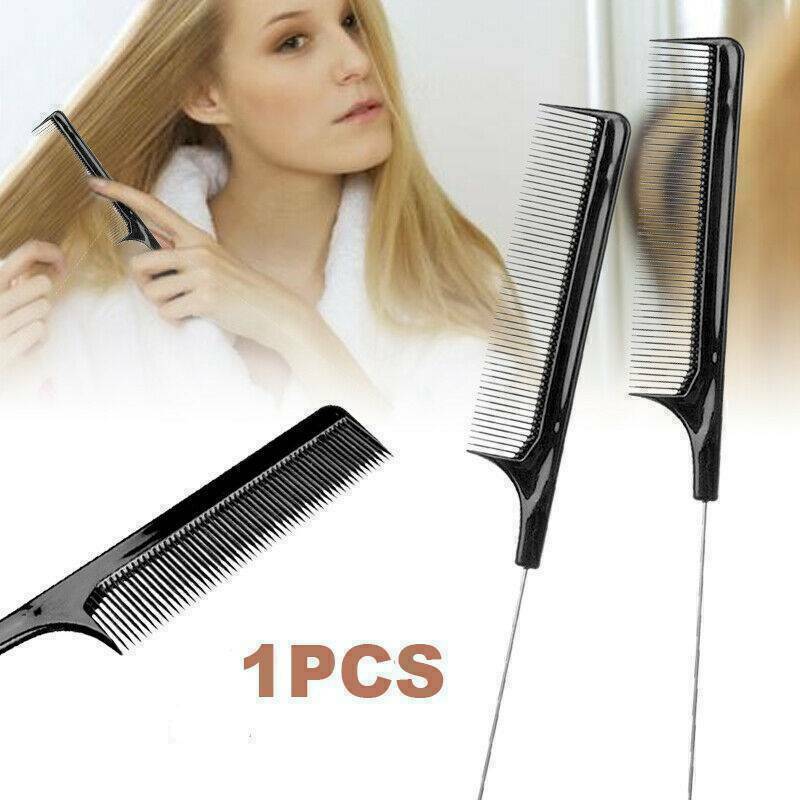 1X Fine Spaced Teeth Comb For Sectioning Parting Lifting Rat Tail Hair Comb New.