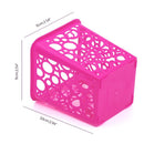 4Pcs Plastic Hollow Square Pencil Holder Pen Pot Office Desk Organizer Container