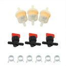 3Pcs/Set Fuel Gas Tank Shut Off Valves Filters Clamps Garden Brush Cutter L V5J7