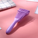 Women Hair Scalp Massage Comb Curly Hairdressing Styling Hairbrush (Purple)