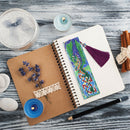 1 Set 5D Diamond Painting Dragon Bookmark Kit Leather For DIY Craft With Tassel