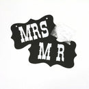 2pcs Mr and Mrs Photo Booth Props,  Chair Signs Wedding Reception Decor B SP