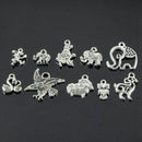 Animal Charms, Wholesale Bulk 100 Pack Mixed Tibetan Pendant Charms for Jew