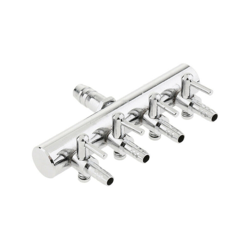 2pcs Stainless Steel Aquarium Fish Tank 4 Ways Air Flow Splitter Lever Control