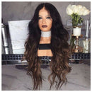 Long Wavy Wig Women Long Curly Hair Rose Net High Density Heat Resistant Sy