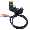 Aluminum 5 button Motorcycle switch waterproof 22mm Handlebar Fog Lights Switch