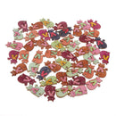 50Pcs Wood Cute Cat Handmade 2 Holes Wooden Buttons Sewing Scrapbooking DIY
