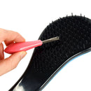 Comb Hair Brush Cleaner Removal Embedded Makeup Tool Plastic Handle Pink DPW
