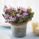 Country retro old metal flower bucket flower creative home desktop decorati D8Z2