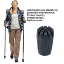 1Pc Anti-skid Trekking Pole Tip Protector Black Trekking Pole Feet Cover O3 N2Y9
