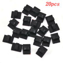 20x Cable Clips Self Adhesive Cord Management Black Wire Holder Organizer Clamps