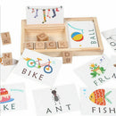Wooden Montessori Learning Resources - Word Puzzle Set Family Board Spellin O5Z6