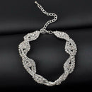 Fashion Crystal Rhinestone Bracelet Bangle Wristband Wedding Bridal Jewelry Gift
