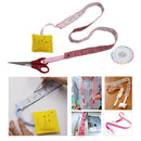Sewing Kit Tape+Scissor+Head Pins+Pin Cushion For Dressmaker/Tailor 4PCS
