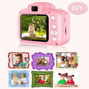 Dual Lens Kids Mini Digital Camera + 32GB TF Card USB Card Reader (Pink) A