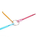 3Pcs/Set Aluminum Crochet Hooks On Keychain/Keyring Knitting Needles Craft DIY^^