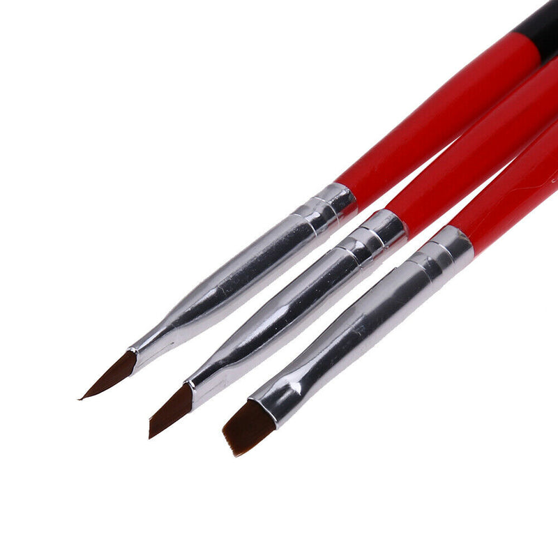 3Pcs Nail Art Painting Pen Set Nail Gel Polish Beauty Nail Polish Pen Tools