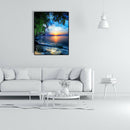 5D DIY Full Drill Diamond Painting Sunrise Cross Stitch Embroidery Ornament