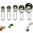 1Set/5pcs Stainless Steel Measuring Spoons Coffee Measure New Cooking